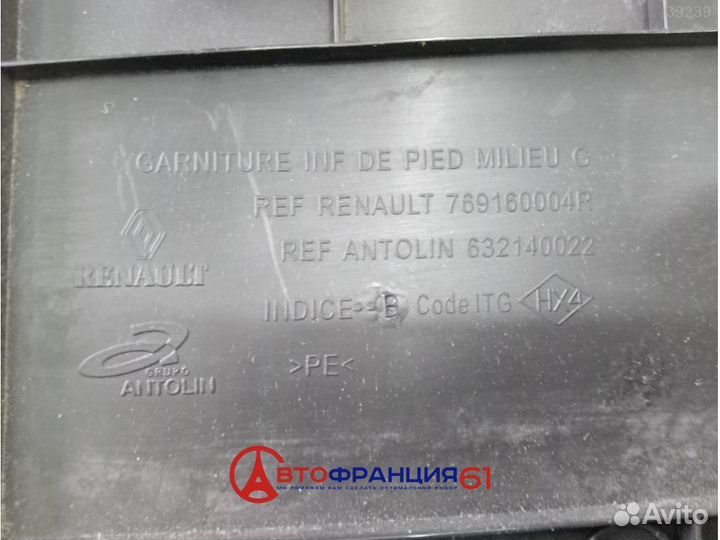Обшивка центральной стойки, 769160004R renault meg