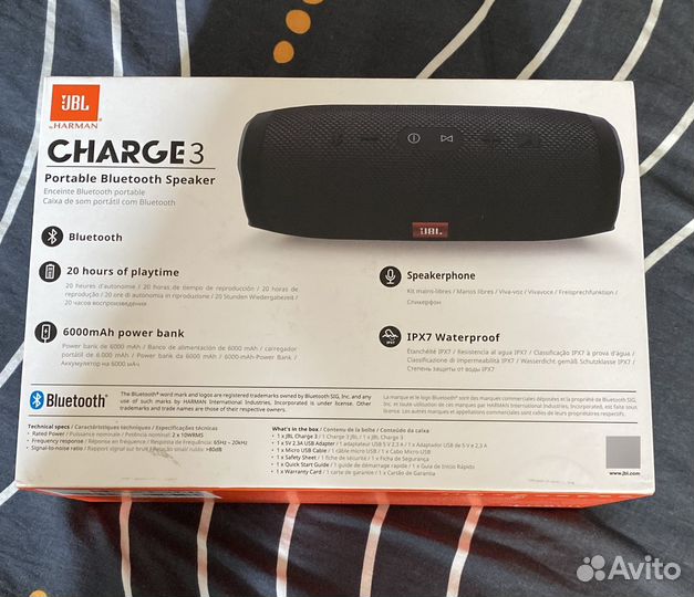 Колонка jbl charge 3