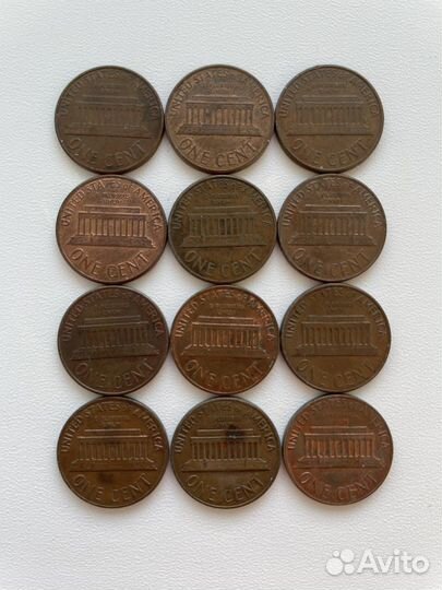 Монеты США 1 цент