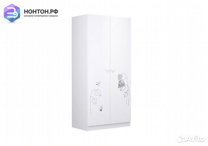 Шкаф двухдверный Polini kids French 1230 Amis белы