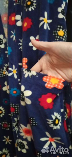 Халат велюровый х/б