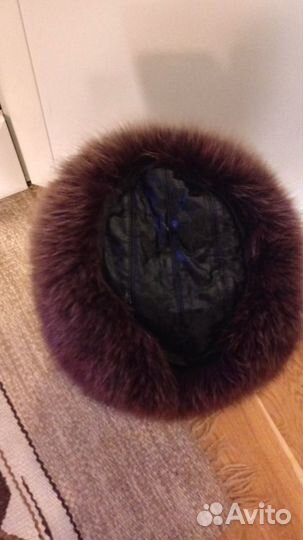 Зимняя шапка женская песец