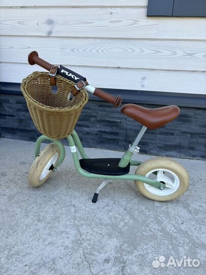 Беговел Puku lr m Retro с корзиной