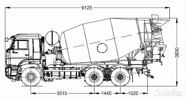 Автобетоносмеситель КамАЗ 6520-48, 2023