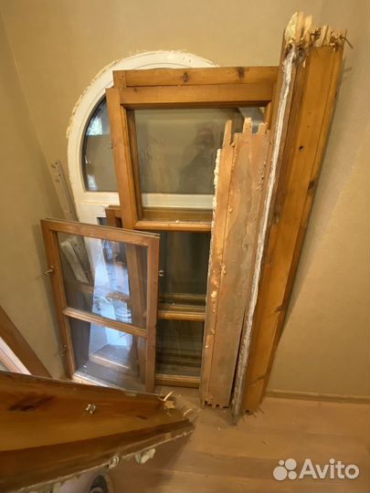 Балконная дверь деревянная бу