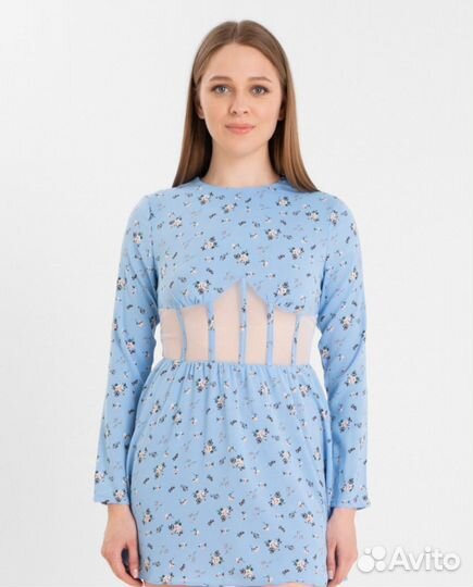 Платье-корсет новое с цветочками весна