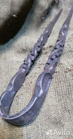 Красивые кованые щипцы для кальяна