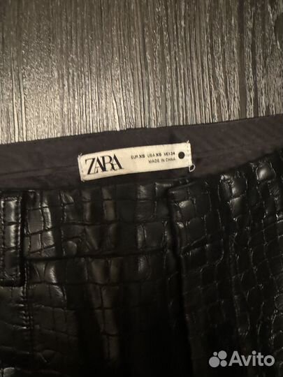 Брюки Zara эко кожа