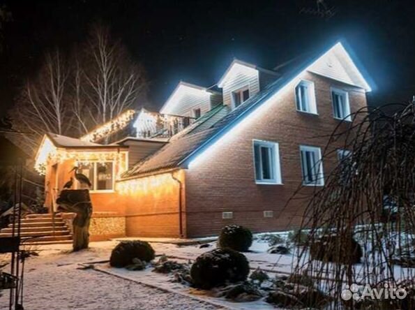 Светодиодная подсветка фасада коттеджа a 7