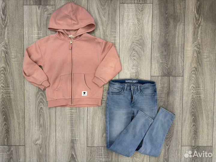 Джинсы и толстовка H&M 128 р/р новая на девочку