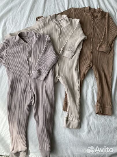 Комбинезон слип в рубчик 80 комплект