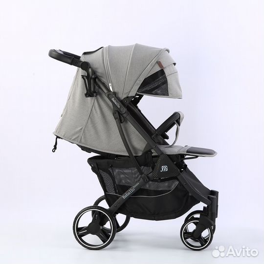 Коляска прогулочная Babalo 2023 серая/черная рама