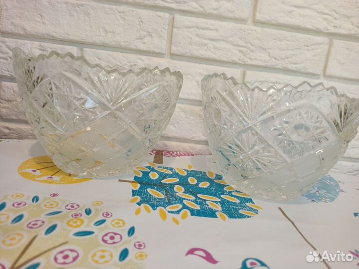 Хрустальные, вазы конфетницы