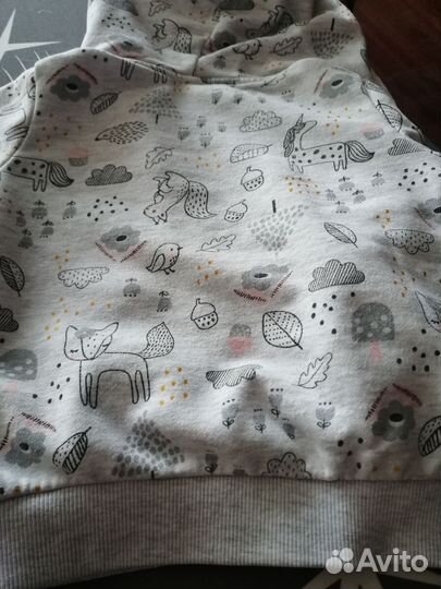 Кофта на молнии для девочки 92