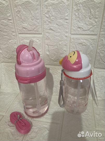 Детская бутылочка с трубочкой