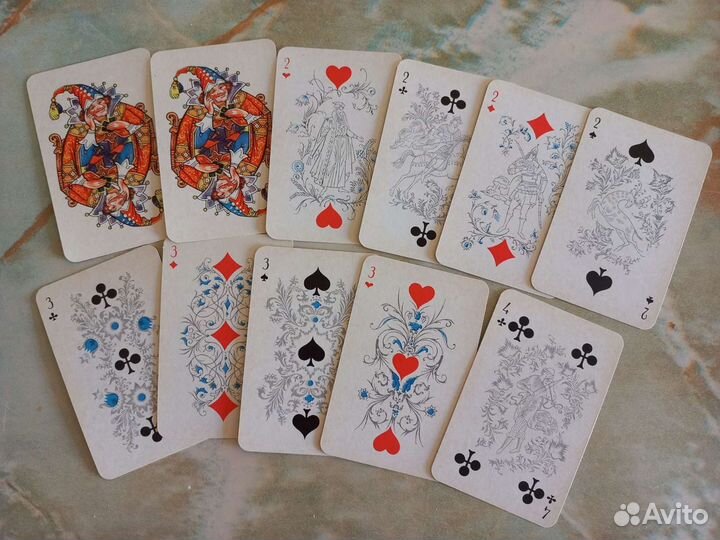 Игральные карты СССР новые Белый палех