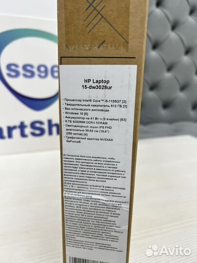 HP 15-dw3028ur 491K3EA новый ноутбук