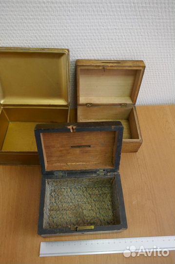 Винтаж. 3 старые коробочки