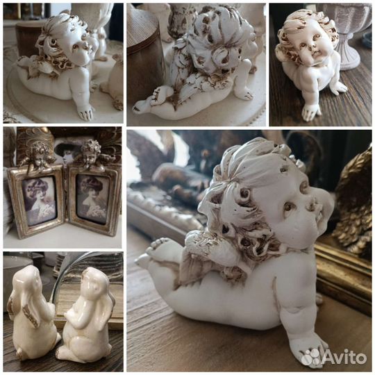 Статуэтка ангел 16,5см кролик фоторамка
