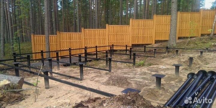 Винтовые сваи 108мм с установкой