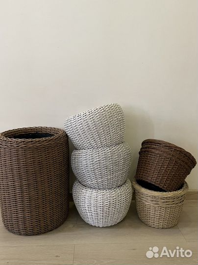 Кашпо из ротанга