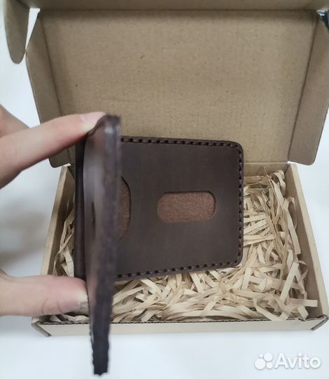 Кожаный зажим для банкнот