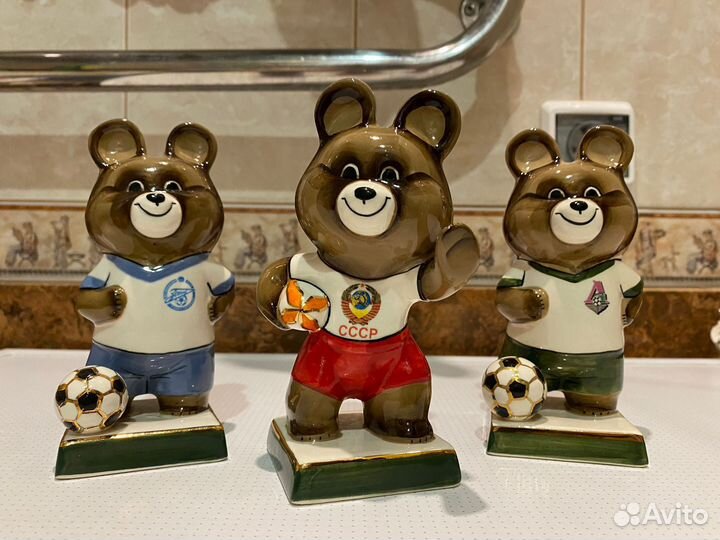 Статуэтка фарфор Олимпийский Мишка Вербилки