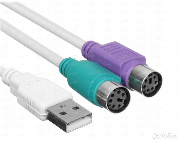 Кабель USB 2.0 Type-A - PS/2 x2