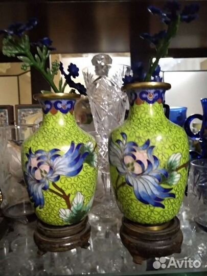 Ваза клуазоне. Старый Китай