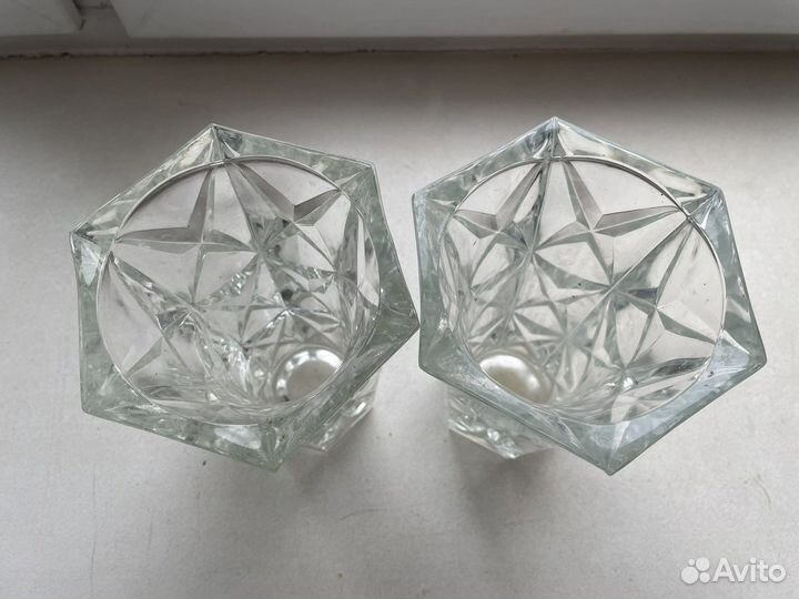 Хрустальные советские тяжелые вазы