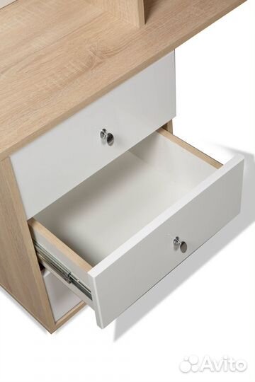 Стол ск 10 правый дуб сонома/белый, черный