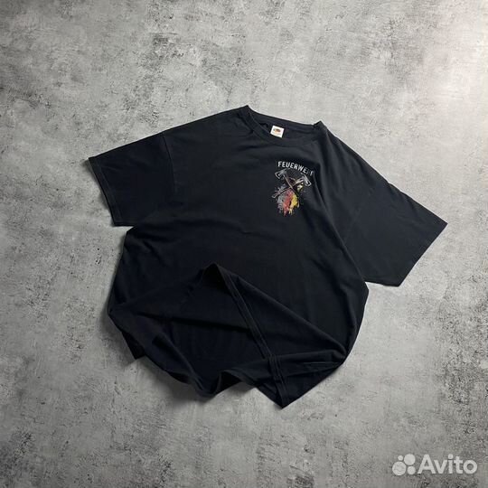 Винтажная футболка Firefighter Vintage Black