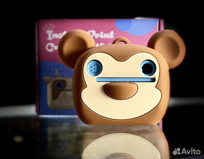 Детский фотоаппарат моментальной печати обезьянка