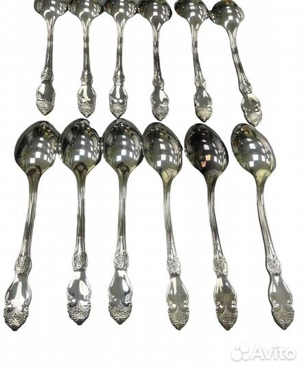 Ложки столовые серебряная роза 12 шт. мнц