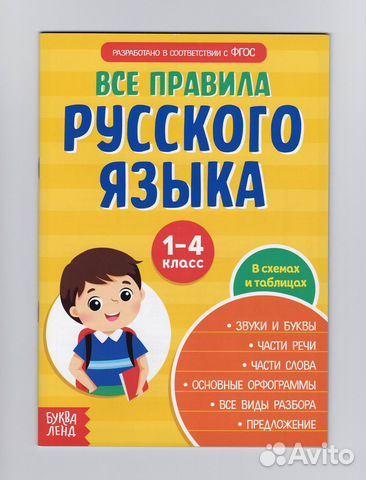 Все правила по русскому языку для начальной школы