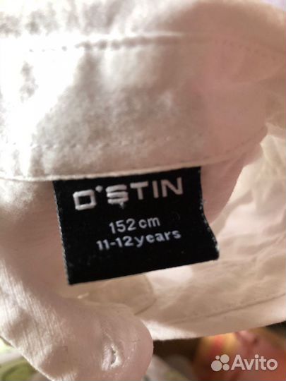 Продам белую рубашку на мальчика 152 см