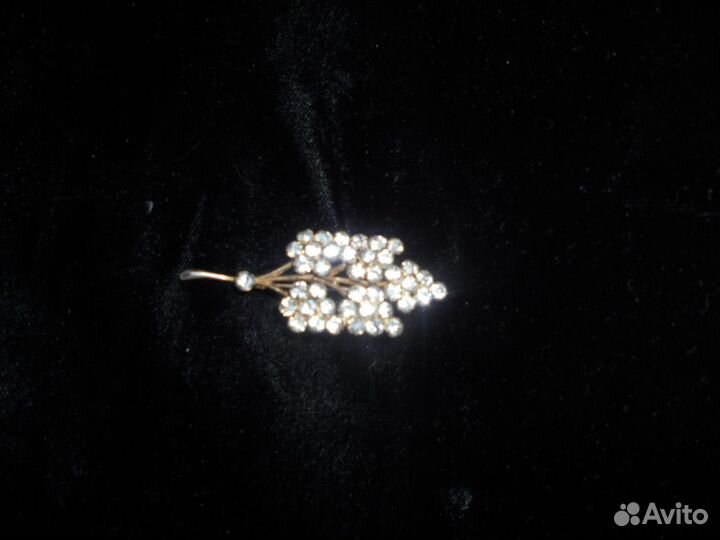 Винтажная брошь серебро 875