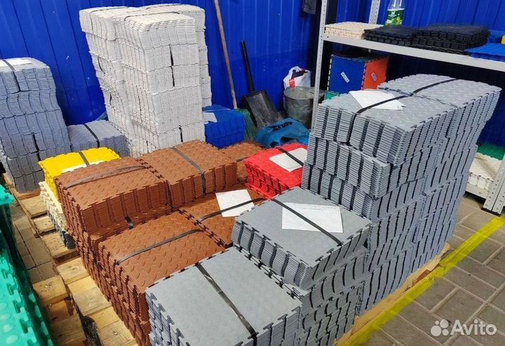 Модульная плитка пвх для гаража