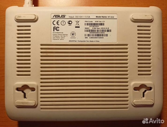 Wi-Fi роутер asus RT-G32