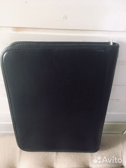 Папка для документов натуральная кожа черная