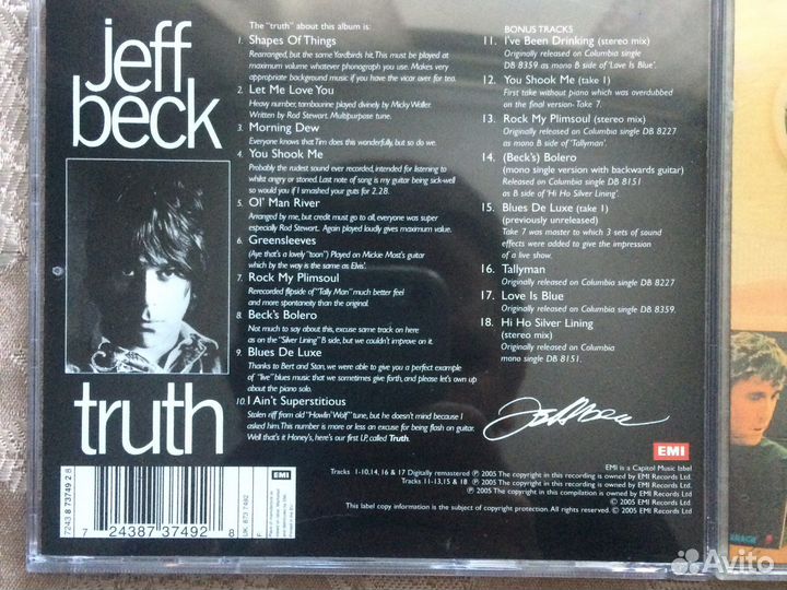 CD Jeff Beck Oasis
