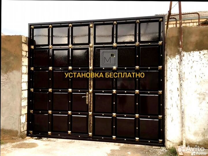 Ворота с деревом на заказ