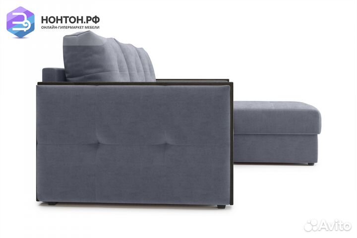Диван угловой дельфин Инсайд темно-серый