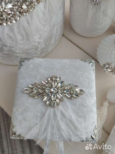 Подушечка для колец и шкатулка