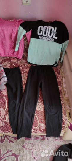 Костюм, лосины, юбка, блузка