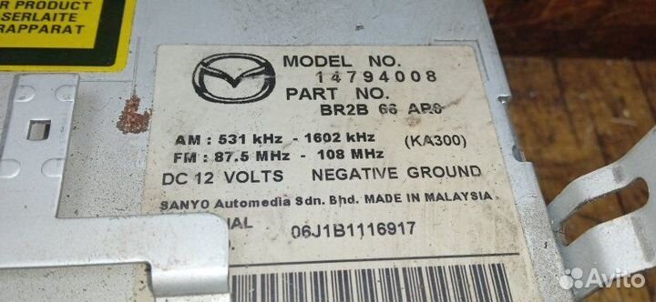 Магнитола Mazda 3 BK 1.6 2003-2009