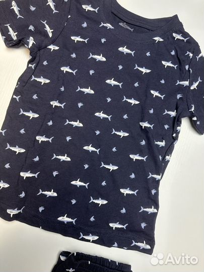 Пижама детская 98/104 новая акулы Lupilu
