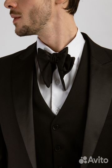 Костюм смокинг тройка - черный