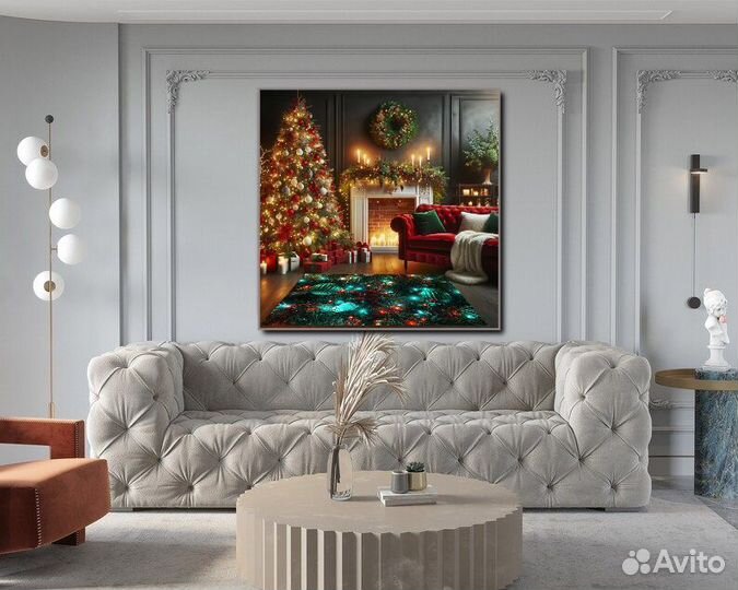 Яркие картины маслом Рождество Интерьерная