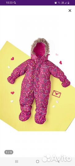 Зимний комбинезон для девочки 80 86